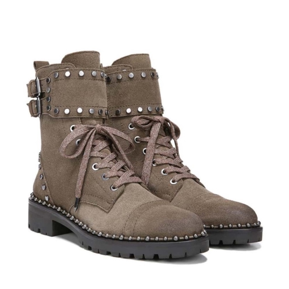 Jennifer Studded Combat Boots